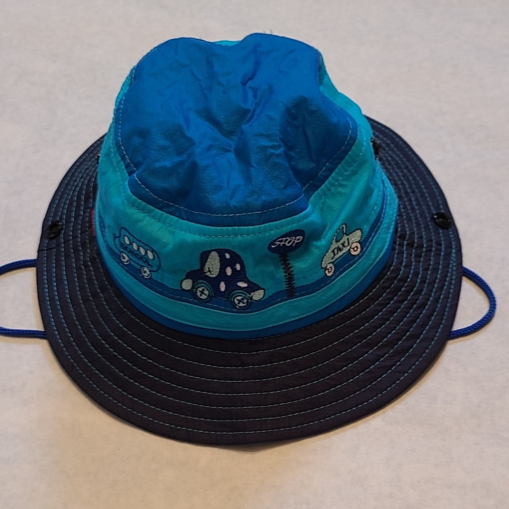 Yangguan blue bucket style hat